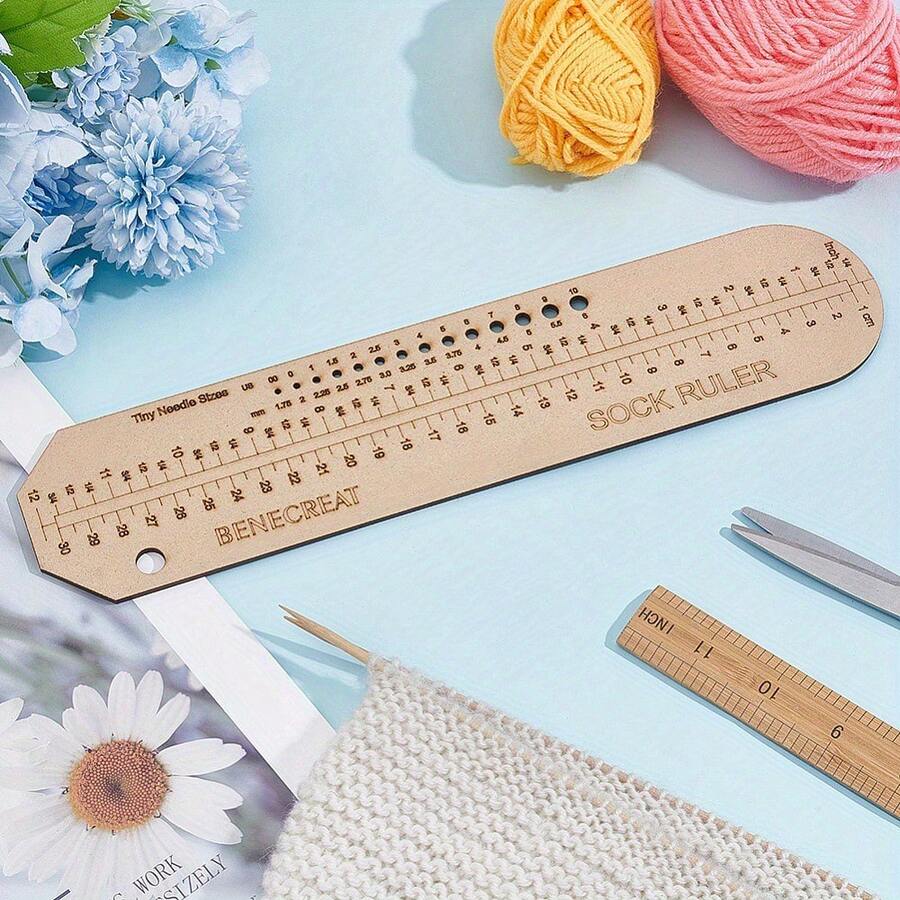 Knitting Mold For Socks, Handmade Knitting Sock Shaped Wooden Tool Kit - A - View 1
