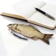 Multi Purpose Makeup Bag, Storage Bag With A Pen,2pcs/Set Creative Stationery Set(Including A Pencil Case And1 Fish-Shaped Pens), - View 4