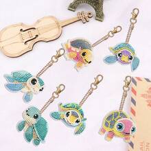DIY Diamond Painting Sea Turtle Keychain, Bag Charm, Key Chain Pendant - View 6