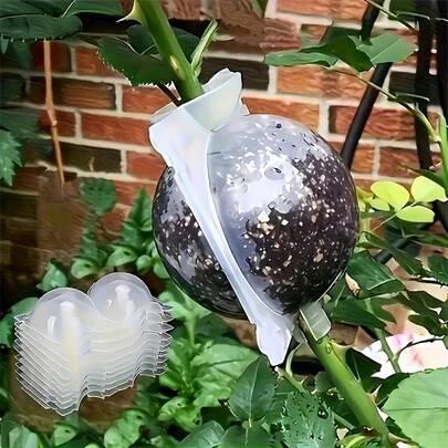 Bộ 10/20 quả cầu ươm cây - Hộp trồng rễ áp suất cao tái sử dụng, thiết bị ghép đa chức năng cho hoa hồng, cây ăn quả và hoa, dụng cụ nhân giống vô tính dễ dàng cho vườn và trong nhà, giúp cây ra rễ nhanh hơn, hộp ghép vô hình và tái sử dụng cho cây trồng trong nhà và ngoài trời, tăng tỷ lệ sống sót khi nhân giống hoa hồng và cây ăn quả.