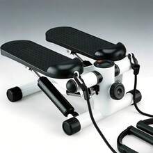 1 szt. przenośny mini stepper z taśmami oporowymi, kompaktowy schodołaz do ćwiczeń całego ciała, sprzęt fitness do domu i biura z pedałami antypoślizgowymi, urządzenie fitness o niskim wpływie na środowisko, stylowy czarno-biały design - Wielokolorowe - Zobacz 6