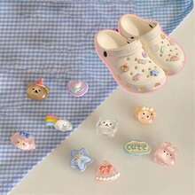 10pcs/Set 3D Shoe Charms Set, Cute Transparent Resin Bear Cloud Shoes Charms, Diy Women Sandals Decorative Buckle Gifts - Multicolor - View 7