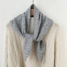 1pc Pure Wool Triangular Scarf, Versatile Use, Excellent Warmth, Suitable For Winter Wear, Can Be Used As Headwear Or A Fashionable Multifunctional Gift - Multicolor - View 29