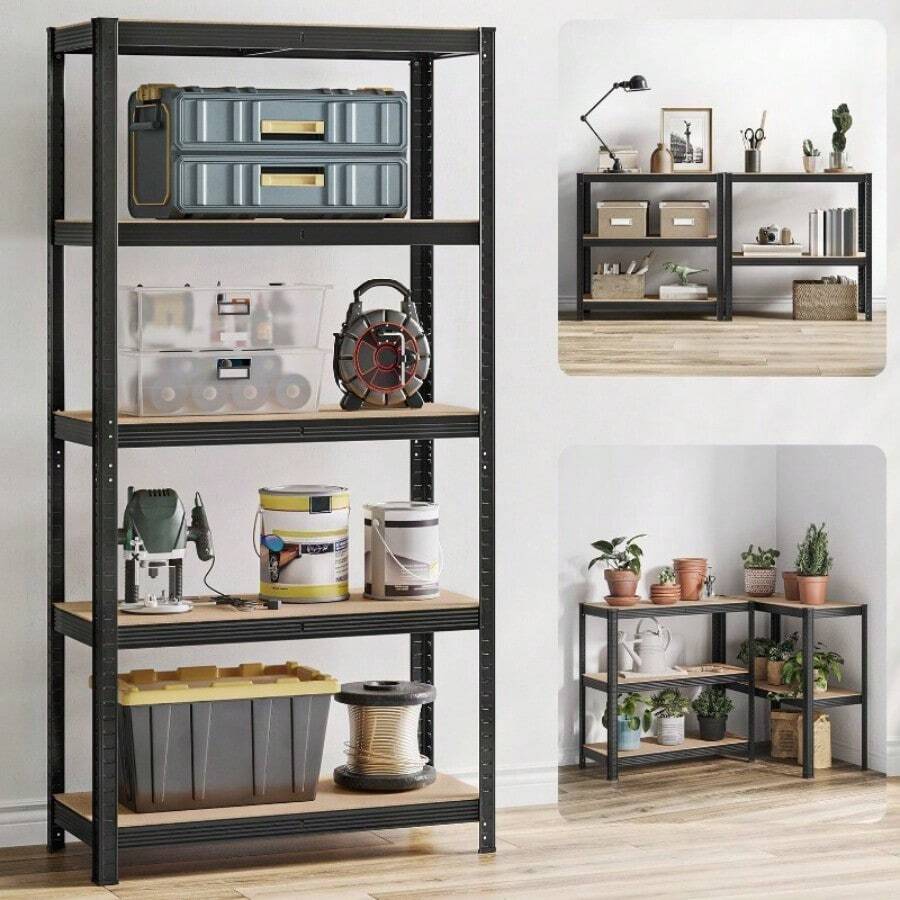 Floor Shelves - Black - View 1