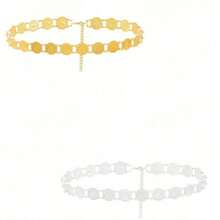 1件金属硬币腰链，圆形圆盘身体链，适合女性日常佩戴 - 腰鏈 - 查看 1