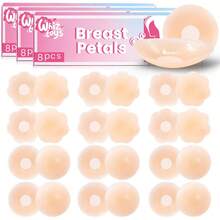 Small Reusable Silicone Nipple Covers For Women - Strong Adhesive Pasties, Seamless & Invisible Breast Cakes For Petite Bust, Washable For Backless Dresses - 24p - Xem 9