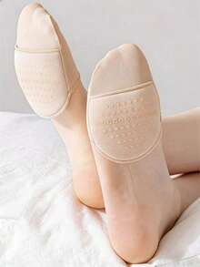 1/4 双装女士防滑前脚掌隐形薄款半趾袜，低帮休闲袜，夏季 - 彩色 - 查看 2