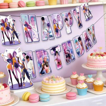 Hasbro 1 chiếc băng rôn cổ vũ K-POP, trang trí theo phong cách nhóm nhạc nữ K-POP, có hình ảnh chiến binh săn bắn, các yếu tố K-POP nổi tiếng, thiết kế bắt mắt, đặc biệt dành cho người hâm mộ K-POP, thích hợp để cổ vũ concert, trang trí ký túc xá, phông nền livestream, quà tặng tiệc tùng, quà tặng Ngày của Mẹ, kiểu dáng ngẫu nhiên, màu dây đeo ngẫu nhiên