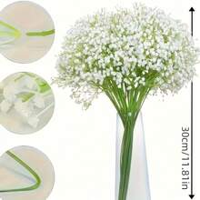 180pcs White Star Flowers, Artificial Bouquet, Suitable For Home Decoration, Tabletop Decoration, DIY Flower Arrangement, Decoration For Weddings And Festival Parties, Indoor And Outdoor Garden Decoration, Weddings, Parties And Room Decoration. - White - View 2