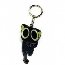 Nuevo accesorio de la película de animación 2 de Luo Xiaohei, llavero colgante de acrílico con el genio del pequeño gato Luo Xiaohei sacudiendo - Multicolor - Ver 7