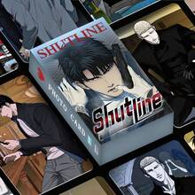 55张/套 Shutline 小卡，韩国 BL 漫画 Shutline Lomo 卡，不重复角色收藏卡，双男主网络漫画周边粉丝礼物，可用于收藏和装饰 - 彩色 - 查看 3
