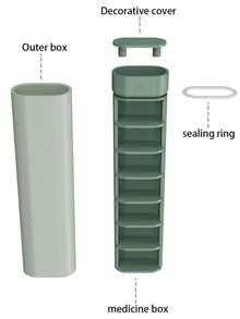 1PC Upgraded 7-Day Pill Organizer, Daily Pill Box, Travel Essential Pill Box, Can Hold Vitamins, Medicines, Pills And Supplements, Wishing You To Always Maintain Good Health. - Multicolor - View 6