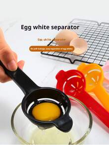 1pc/2pcs Manual Egg Yolk Separator With PP Filter Net, Cross-Shaped Baking Tool, Kitchen Baking Supplies, Convenient Breakfast & Dinner Items, Party Supplies, Kitchen Utensils - Multicolor - View 1