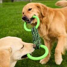 Large Durable Dog Rope Chew Toy, Dental Care & Outdoor Play Tough Pet Toy - White - View 4