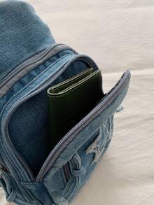 YOONI INS Star Embroidery Shoulder Crossbody Chest Bag, Women Mini Backpack Casual Versatile Small Bag - Multicolor - View 9