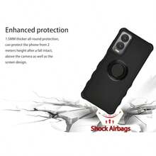 Cricket Debut S3 Case Compatible For ATT ATT Vista 2 Phone Case U572AC U572AA Cover With Tempered Glass Screen Protector 2MM Thickening Super Protection Ring Support Black - 黑色 - 查看 4