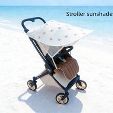 1pc Baby Stroller Sun Shade, Stroller Canopy, UV Protection, Fits Most Strollers - Bear-shaped Sunshade - View 6