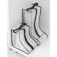 1/2/3/4pcs Boot Storage Bags Dust-Proof, Travel Shoe Bags Mid-High Boot Storage Bags, Home Boot Storage Bags, Visible Dust-Proof Boot Covers, Suitable For Shoe Storage Racks, Graduation Travel Shoe Storage Bags, Graduation Gifts - Black - View 5