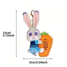 Miniso Disney Zootopia Love Hugging Series Pendant Judy And Nick Paw-shaped Popsicle Radish Plush Keychain Cute Rabbit And Fox Plush Backpack Charm Pendant Toy Gift - 彩色 - 查看 10