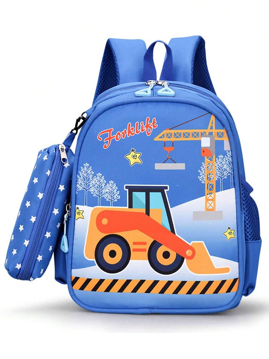 New Fashion Cartoon Backpack With Small Pouch