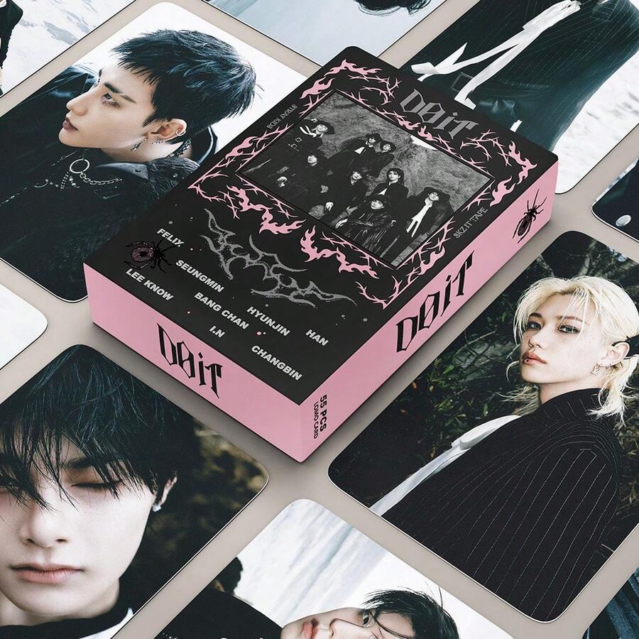 55pcs Photocard, Handmade For New Album DOIT, Star Merchandise, LOMO Cards, SKZ, Cards, Photocard, Twice, Painting - 1PC - View 1