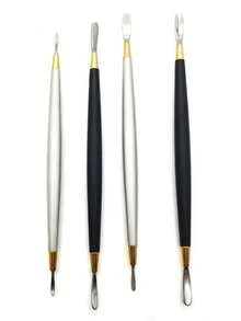 Set de 4 piezas de herramientas de modelado de arcilla, palitos de modelado de cerámica suaves, herramientas de tallado de detalles y punteado para escultura de arcilla polimérica, pintura, fabricación de muñecas - Negro - Ver 7