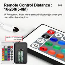 1m-40m RGB Color Changing LED Light Strip With 24-Key Infrared Remote Control, Smart Lighting For Living Room, Christmas Party, Bedroom - RGB - View 3