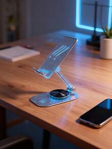 360°旋转金属手机支架，可折叠可调节平板电脑支架，适用于桌面、床边、办公室、直播、视频观看，实用圣诞礼物 - 彩色 - 查看 8