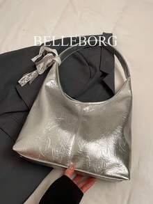 银色时尚大容量女士腋下包 - 銀色 - 查看 1