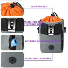 6 en 1 Set Bolsa de Entrenamiento para Perros Bolsa de Tratamiento para Mascotas Almacenamiento para Perros Bolsa de Malla Juguetes para Mascotas Dispensador de Bolsa 3 Formas de Llevar con Cinturón - Gris - Ver 6