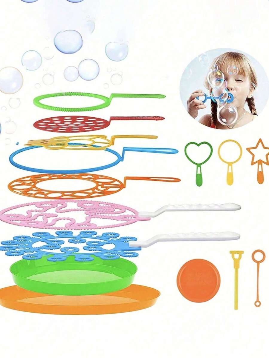 Bubble Wand Set - Large Bubble Wand, Fun Bubble Machine With Tray, Suitable For Outdoor Play, Birthday Parties And Games, Suitable For All Ages (Bubble Liquid Not Included), Bubbles, Bubble Wand, Bubble Machine