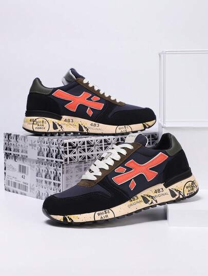 2026年情人节礼物 | 新款Premiat复古情侣鞋 | 483米休闲跑步鞋，适合校园和工作场合 | 轻便透气，礼盒包装，大码尺码，快速发货（注：鞋底印花可能存在随机偏移）