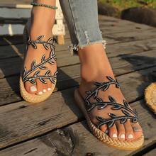 2026 New Elegant Women's Sandals, Crystal Leaf Design Pointed Toe Patent Leather Slingback Flats, Graceful Stiletto Toe-Exposed Slides - Black - View 14