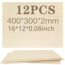 12/6/4 Pack 12"X16" (11.81 Inch X 15.75 Inch) Plywood Value Pack, Suitable For DIY Laser Projects, Crafts, Architectural Models, Home Building, Hobbies, Wood Burning, Board Games, Blank Tiles, Small Painting Canvases, Coasters, Holiday DIY Decor, Plywood Art Panels, Natural Color Plywood Blocks - A - View 10