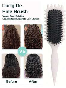 2026 Flash Boar Bristle Curling Hair Brush, Suitable For Curly Hair, Create Exclusive Curly Hairstyles For Women, Comb, Back Comb, Styling Brush, Curling Brush, Edge Brush, Hair Brush, Hair Styling, Brush Set, Hair Brushing, Curling Brush, Detangling Brush, Women's Exclusive Brush, Hair, Travel, Hairdressing Products, Hairdressing Tools, Hairdressing Supplies, Hairstylist, Hairstylist Accessories, Hairdressing Salon, Hairdressing Equipment - 粉色 - 查看 3