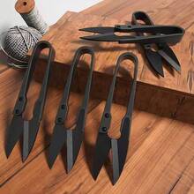 2pcs Carbon Steel Sewing Scissors, U-Shaped Trimming Shears, Embroidery Craft Scissors, Easy To Use For DIY Sewing - A - View 2