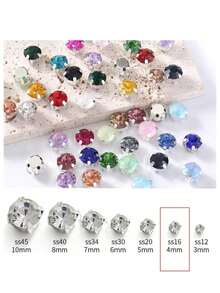 Sparkling Glass Crystal Handmade Rhinestones - Versatile For DIY Rhinestone Jewelry And Wedding Dress Decoration, Durable, Size 3-10mm, Quantity From 50pcs To 1440pcs - Multicolor - View 27