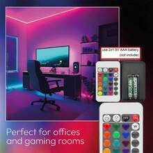 Acosh Neon 1m-40m RGB LED Strip Lights, Cuttable, USB Powered, Flexible & Easy Installation With Double-Sided Adhesive Tape, Suitable For TV, Monitor, Computer Backlighting, Bedroom, Living Room, Ceiling, Kitchen, Corridor Decoration - RGB - View 2