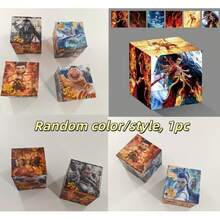 1pc Creative Mini Cartoon Nezha Magic Cube, Unique Quirky Cartoon Office Stress Relief Puzzle Toy - Multicolor - View 9