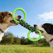Large Durable Dog Rope Chew Toy, Dental Care & Outdoor Play Tough Pet Toy - White - View 2