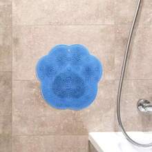 1pc Silicone Bath Massage Mat Shower Foot And Back Brush Wall Mounted Bathroom Foot Wash Mat With Suction Cup - 1pcs - View 4