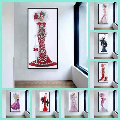 1 pieza Kit de pintura de diamantes, patrón de personaje de dibujos animados, material de lienzo, pintura de diamantes de forma especial con diamantes de imitación, arte de diamantes de bordado de punto de cruz, adecuado para decoración de pared del hogar, regalo de vacaciones