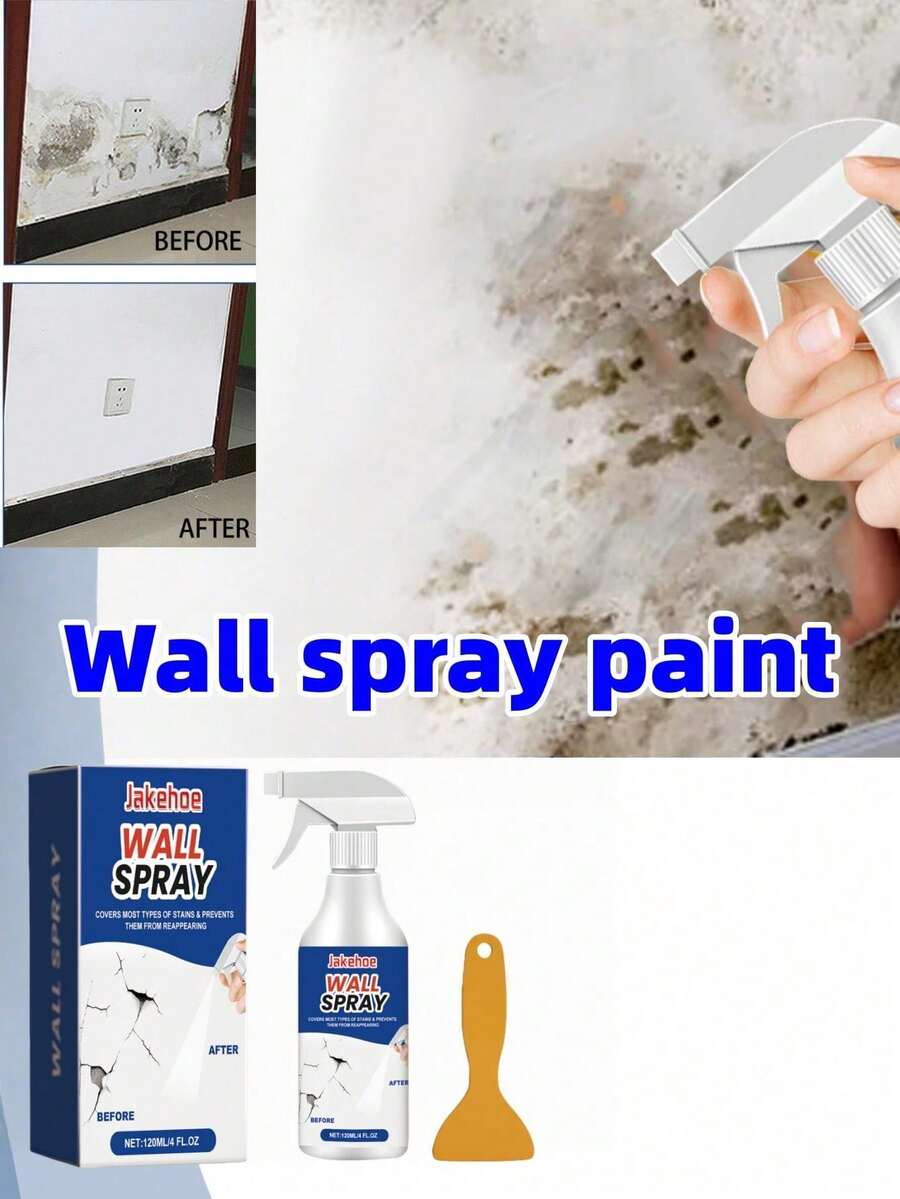 Wall Spray Paint, Wall Cleaning Stain Coverage Moisture-Proof Anti-Peeling Mold Removal Renovation Paint