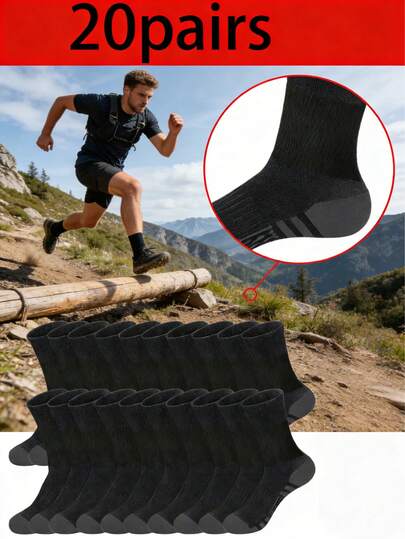 20/10/5/1 Pairs[Essential For Sporty Men]Classic Black, White, Gray Mid-Calf Sports Leg Warmers, Suitable For Casual, Home, Outdoor Sports For Men And Women, Comfortable Soft Mid-Calf Leg Warmers For Daily Life, Winter Leg Warmers Set - Comfortable Soft Winter Leg Warmers Christmas Gift For Dad, Unisex, Suitable For Cold Weather, Long Leg Warmers, Winter Leg Warmers, Suitable For All Year Round Use, Striped Color Block Design | Multiple Colors Available | Limited Time Offer