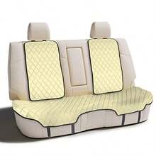 FH Group Neosupreme - Cojines de Asiento de Coche para automóvil Ajuste Universal cojín de Asiento Trasero de Coche Cojines de Asiento de Coche con Respaldo de Silicona Antideslizante para SUV - beige - Ver 1