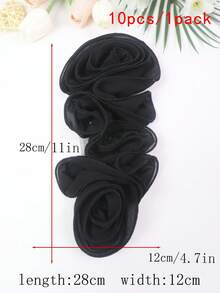 Áo nịt ngực xếp ly 3D nhiều màu mới, cuộn tay, phụ kiện quần áo tự làm, thích hợp cho váy cưới, váy khiêu vũ và các đồ trang trí khác - nhiều màu - Xem 25