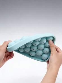 1pc New Silicone Ice Ball Mold, Ice Cube Tray, Sphere Ice Ball Maker, Round Ice Cube Storage Mold - Multicolor - View 7