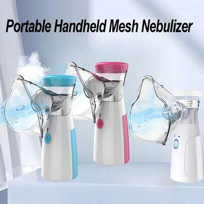 ポータブルデジタル表示ネブライザー、大人と子供に適しています、マスクと顔マスク付きのハンドヘルドネブライザー、旅行と家庭での使用に適しています
