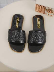 Thiết kế đính sequin lấp lánh, thời trang cao cấp, độc đáo, phù hợp cho tiệc tùng, du lịch và trang phục trẻ em. - màu đen - Xem 2