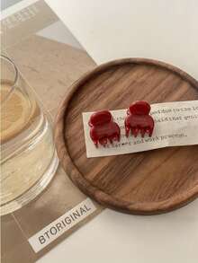 2个/套迷你醋酸纤维发夹，甜美可爱小发夹，女士发饰，休闲秋冬假日装扮时尚爪夹优雅发爪休闲发夹美发夹 - 多色 - 查看 14